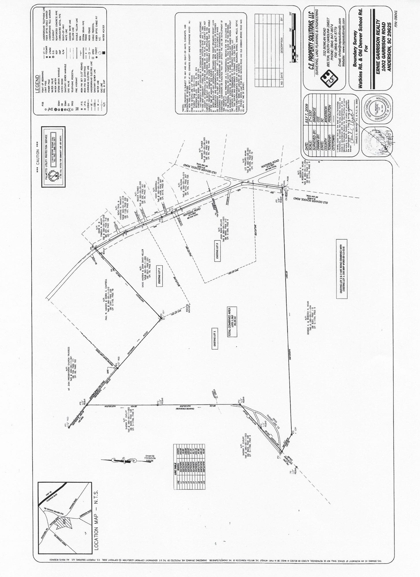 Survey -Watkins Road Tract - Anderson County | KDS Caine Commercial ...